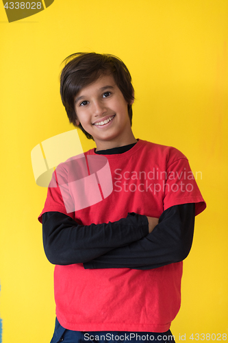 Image of Portrait of a happy young boy