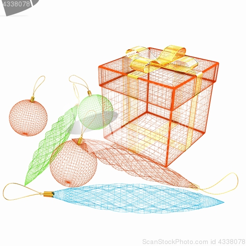 Image of colorful gift box concept. 3d illustration