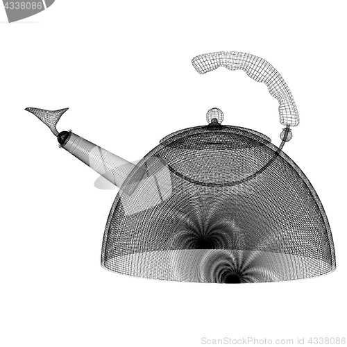 Image of Teapot concept. 3d illustration