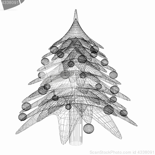 Image of Christmas tree concept. 3d illustration