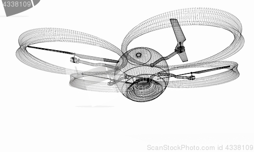 Image of Quadcopter Dron. 3d render