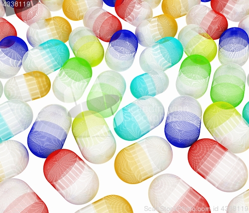 Image of Medicine pills concept. 3d render