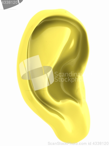 Image of Ear model. 3d illustration