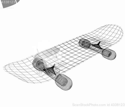 Image of Skateboard. 3d illustration