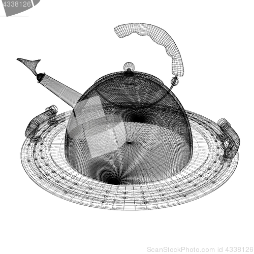 Image of Teapot concept. 3d illustration