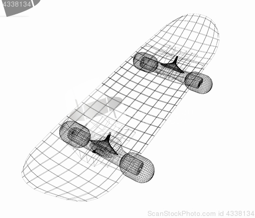 Image of Skateboard. 3d illustration