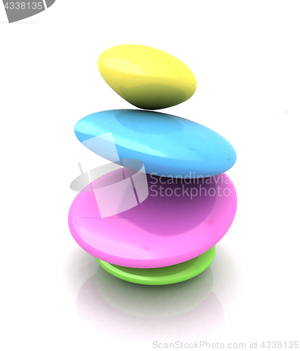 Image of Spa stones. 3D illustration