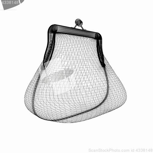 Image of purse on a white. 3D illustration