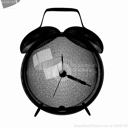 Image of old style alarm clock. 3d illustration
