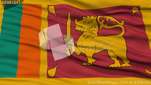 Image of Closeup Sri Lanka Flag