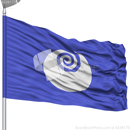 Image of Isolated Ibaraki Japan Prefecture Flag on Flagpole