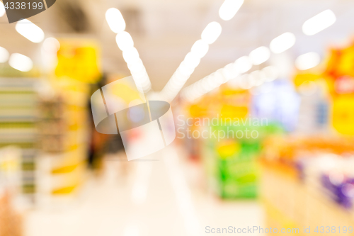 Image of Supermarket blurred background with bokeh