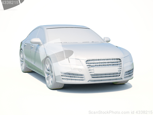 Image of 3d Car White Blank Template