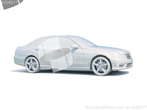 Image of 3d Car White Blank Template