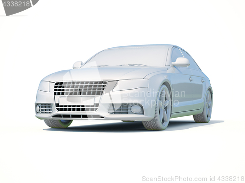 Image of 3d Car White Blank Template