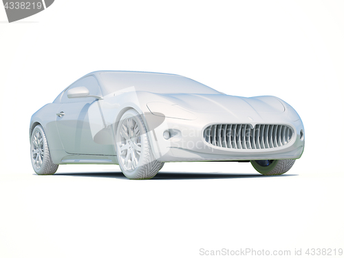 Image of 3d Car White Blank Template