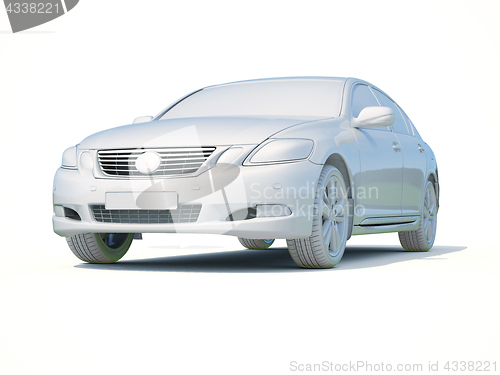 Image of 3d Car White Blank Template