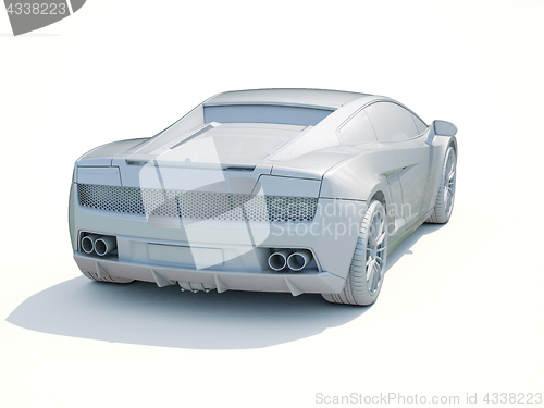 Image of 3d Car White Blank Template