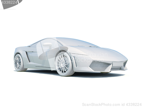 Image of 3d Car White Blank Template