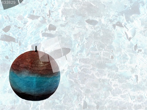 Image of Brown and Blue Candle