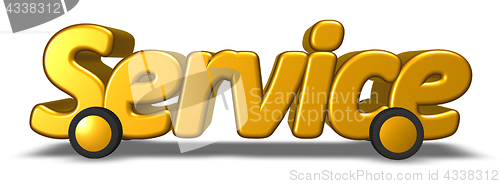 Image of service on wheels  - 3d illustration