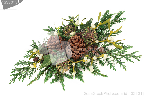 Image of Decorative Winter Greenery Display