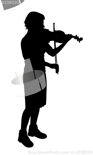 Image of Female playing violin