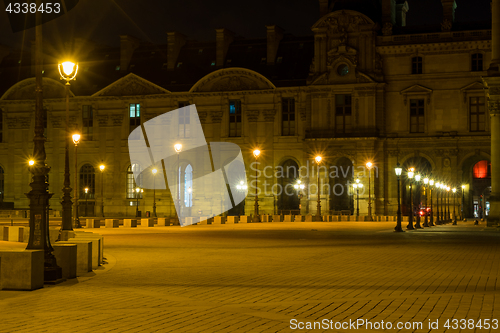 Image of iew of the building of Louvre Museum