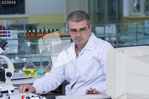 Image of Researcher at his workplace