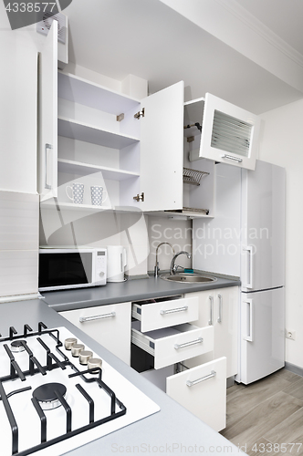 Image of Modern white kitchen