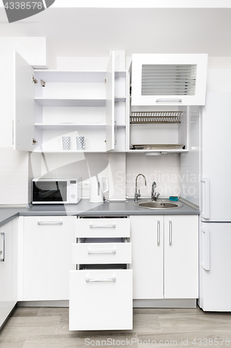 Image of Modern white kitchen