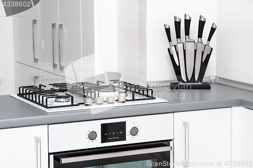 Image of Modern white kitchen