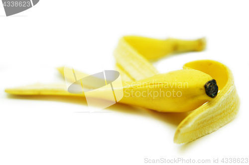 Image of Peeled yellow banana skin