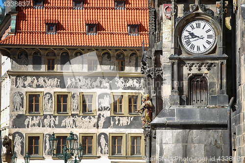 Image of The Prague old City Hall and Astronomical clock Orloj at Old Tow