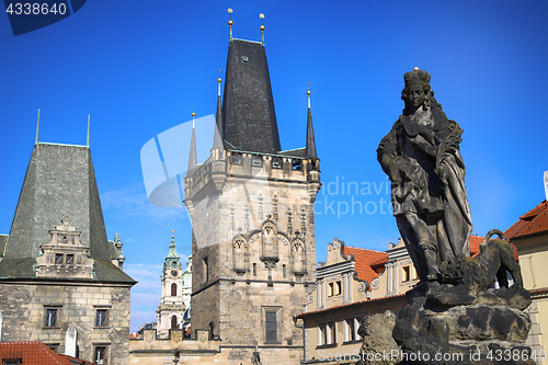 Image of View of the Lesser Bridge Tower from the Charles Bridge (Karluv 