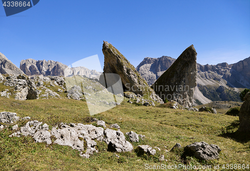 Image of Giant rocks in Val di Gardena, Dolomites