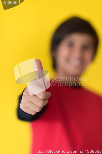 Image of Portrait of a happy young boy