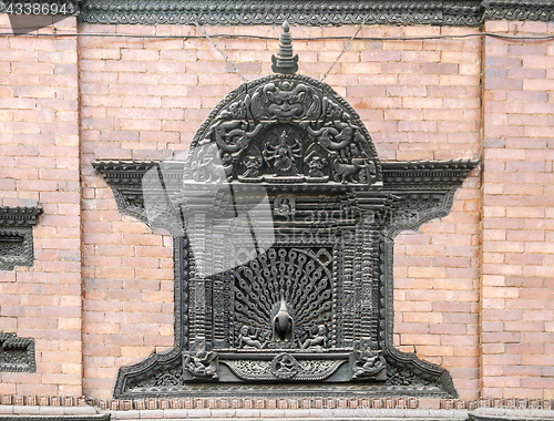 Image of Traditonal Nepalese woodwork window