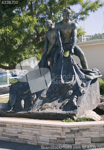 Image of MARMARIS, TURKEY - OCTOBER 19, 2013: Fishermen monument