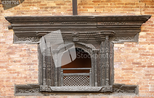 Image of Traditonal Nepalese woodwork window