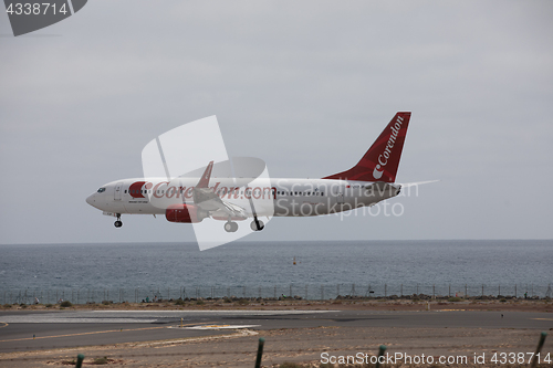 Image of ARECIFE, SPAIN - APRIL, 15 2017: Boeing 737 - 800 of Corendon.co