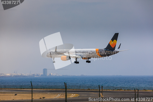 Image of ARECIFE, SPAIN - APRIL, 16 2017: Boeing 757-300 of Condor with t