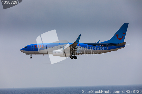 Image of ARECIFE, SPAIN - APRIL, 16 2017: Boeing 737-800 of TUI with the 