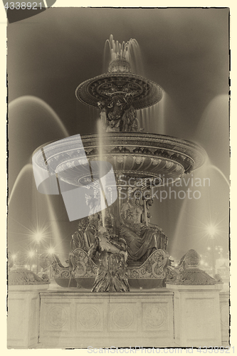 Image of Fountain at Place de la Concorde in Paris France 