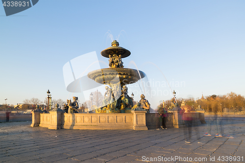 Image of Fountain at Place de la Concorde in Paris 