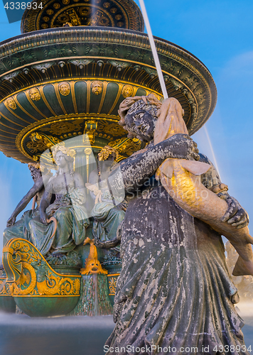 Image of Fountain at Place de la Concorde in Paris France 