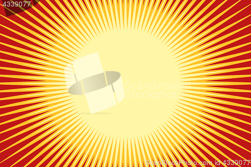 Image of Orange yellow pop art sun background