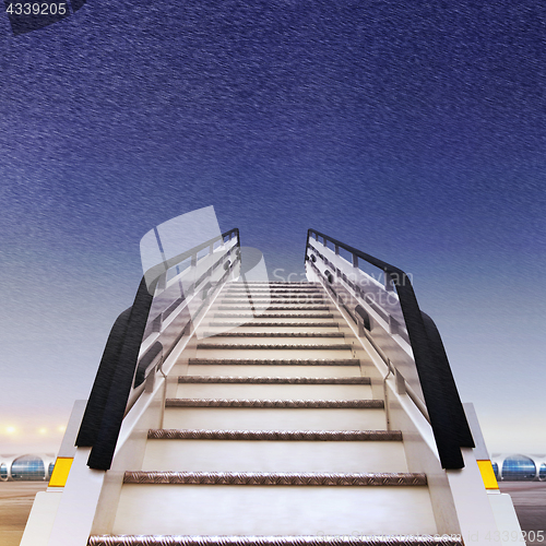 Image of white ramp in airport