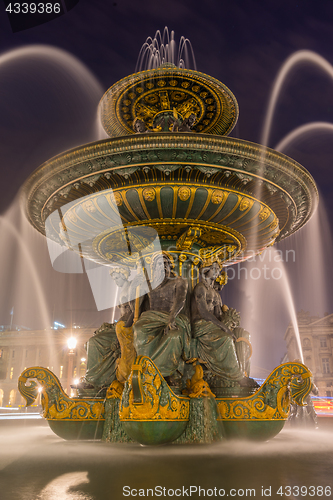 Image of Fountain at Place de la Concorde in Paris France 