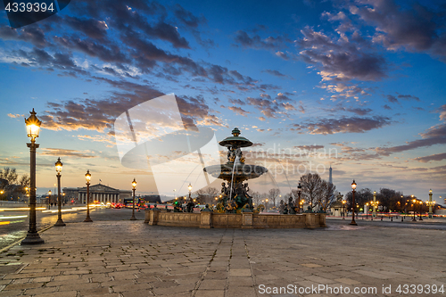 Image of Fountain at Place de la Concord in Paris 